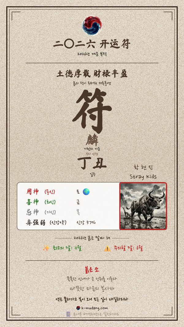 황현진 개운 부적 — K-무당