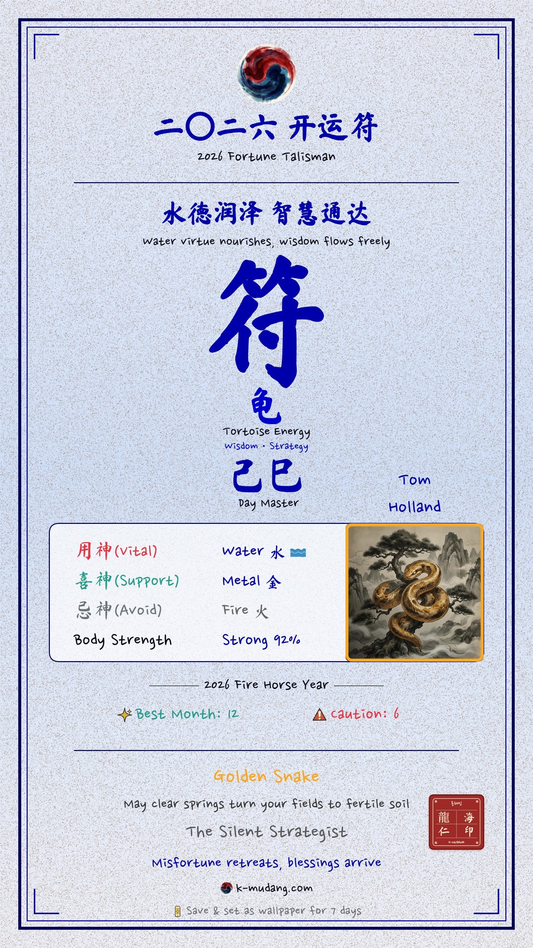 톰 홀랜드 부적