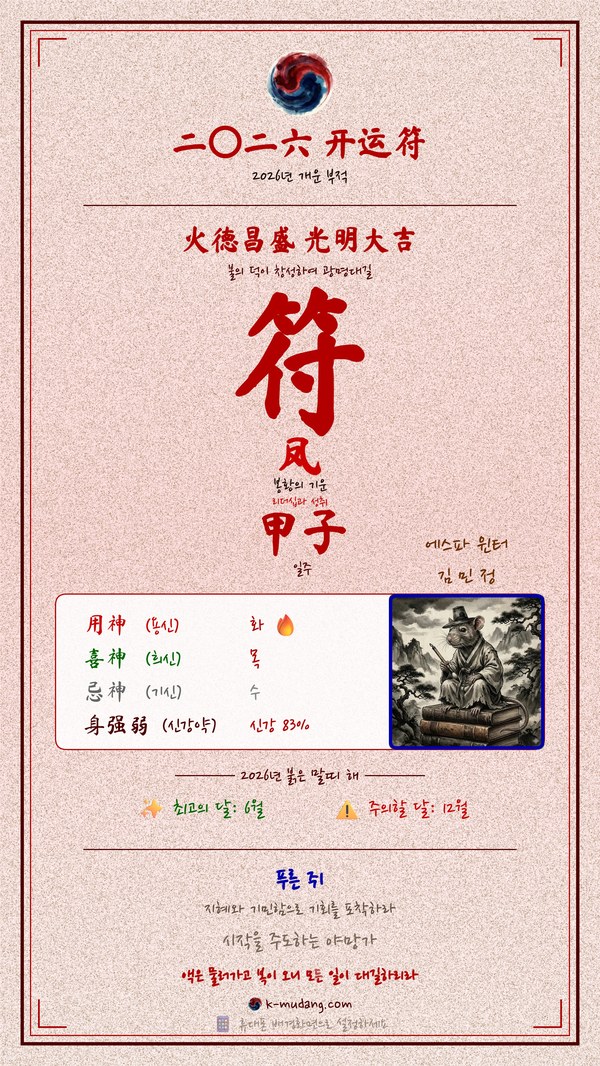 윈터 수호 부적 — K-무당